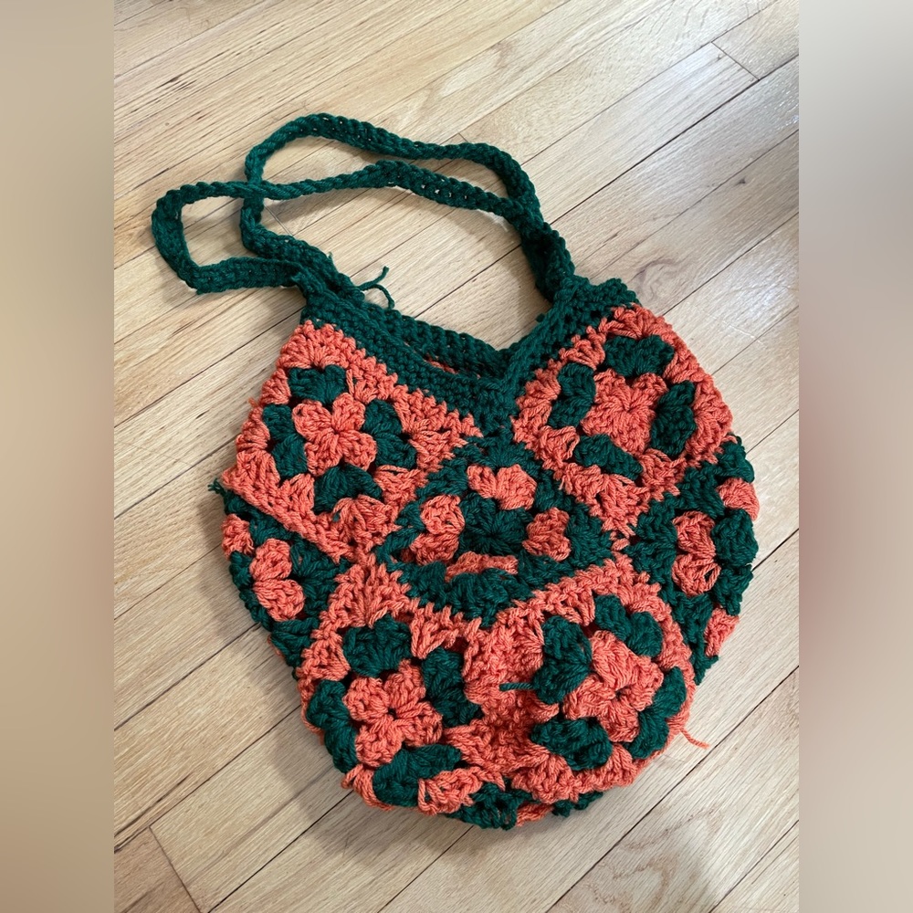 Handmade crochet satchel